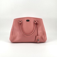 【二手】 COACH小號 Margot 皮革 LogoPlate手袋 F34067 粉紅色