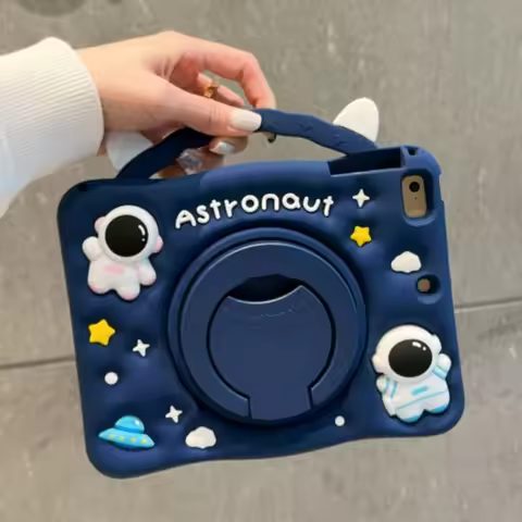 3D Astronaut 360 Stand Flat Case For Redmi pad SE 8.7inpad 10.6in SE 11in 5 6 11in 5pro 6Pro SE8.7 p