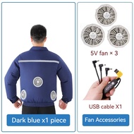 Summer Air Conditioning Clothing with 3 Fan Outdoor Clothes with Fan Installation Fan Tooling Labor 