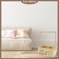 Baby Crate Basket with Handle Practical Infant Storage Crate with Hangers Baby Closet Crate for Clot