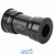KAREN Bicycle Bottom Bracket, 24mm Lightweight Press Fit Bearing, Durable Aluminum Alloy Black Seale