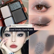 eyeshadow palette Black Eyeshadow Plate Smoked Makeup European and American Dark Eyeshadow Dark Pear
