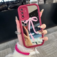 Casing hp for Samsung A17 4G A17 5G M17 5G F17 5G Case Casing bow pattern Silicone Softcase HP Case 