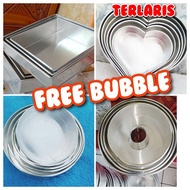 WARU HATI BOLU PAN SQUARE ROUND TULBAN BOLU 10X10X7 12X12X7 14x14X7 16X16X7 18X18X7 20X20X7 22X22X7 