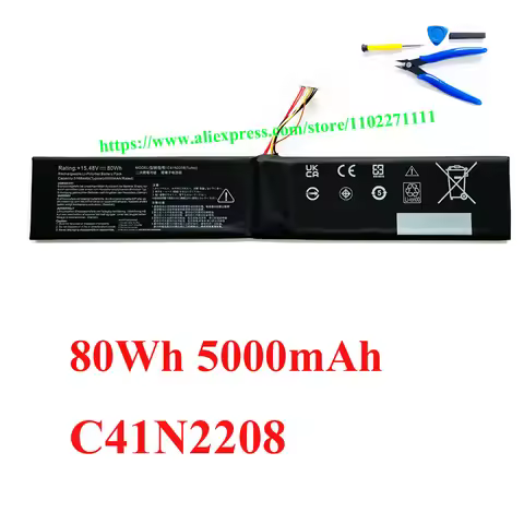 5000mAh 80Wh C41N2208 Battery For ASUS ROG ALLY Gaming Handheld series of RC71L/PC71L Expand high ca