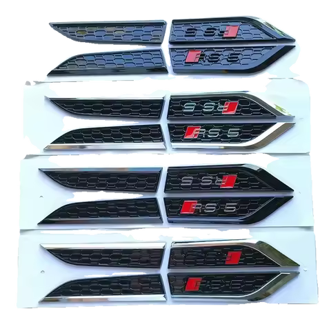 2PCS Audi 3D ABS Stickers Car Fender Side Emblem for Audi A3 A4 A5 A6 A7 A8 A1 A2 Q2 Q3 Q5 Q7 Q8 S3 