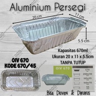 Wadah aluminium foil kotak Oiv 670