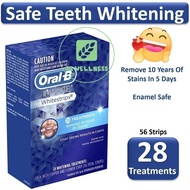 [Clearance] Oral B 3D White Strips 14/28 Teeth Whitening Treatments 28/56 Strips Remove 10 Year Stai