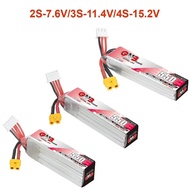 GAONENG GNB 550mAh 100C 200C 2S-7.6V 3S-11.4V 4S-15.2V Long Type Lipo Battery XT30 For FPV Drone RC 