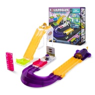 Squaregles Crash Arena - Racing Track with Cannon Launcher and Thrilling Collisions - 47-Piece Adren