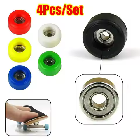 4Pcs New Professional Bearing Wheel PU Metal Mini Fingerboard Wheels CNC Urethane Finger Skate Board