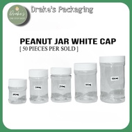 [50 PIECES PER SOLD] Peanut Jar white & Red Cap Organiser By Drakes Packaging Supplies