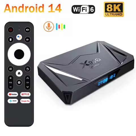 Smart TV BOX X96Q PRO PLUS Android 14 TV Box Allwinner H728 Octa Core 1000M Wifi 6 Support 8K HD Med