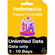 【eSIM】 Indonesia Unlimited High Speed Data eSIM 【3 - 10 days】