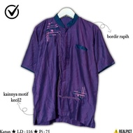 Terbaru Koko Pria Size Xl Kemko Bordir Lengan Pendek Ungu Nila Mix Hitam Ukuran Jumbo Besar Kerah Pe