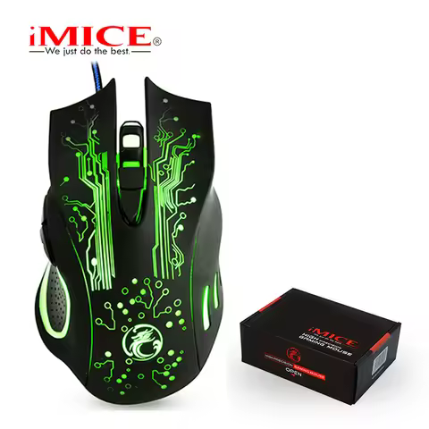 Gaming Mouse Wired Computer Mouse USB Gamer Mice 5000 DPI PC Mause iMice 6 Button Ergonomic Magic Ga