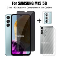 LAYAR 3IN1 Package For SAMSUNG M15 5G | SAMSUNG F15 5G Anti-Scratch Screen Free Lens Camera & Carbon