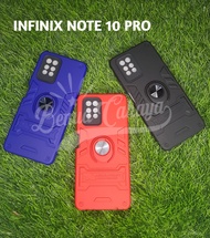 CASE INFINIX NOTE 10 PRO HARDCASE RING-CARBON THUNDER - BENUA CAHAYA