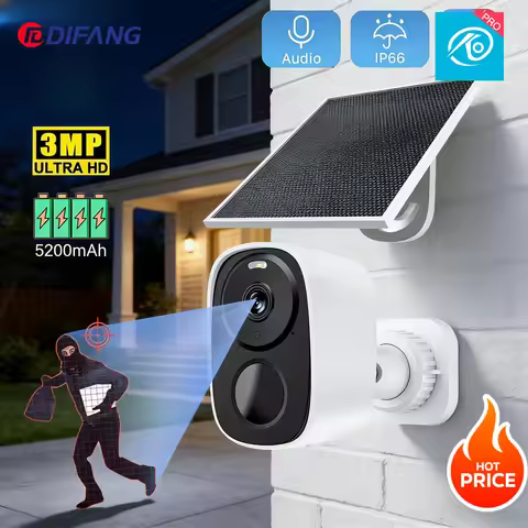 O-Kam Pro Battery WiFi Solar Camera 2K 3MP Battery CCTV Wireless Surveillance Solar Camera Security 