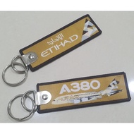 Keychain Etihad Airways Airbus A380 Woven Fabric