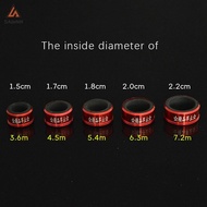 SAjeNH 1pcs Aluminum Alloy Fishing Rod Anti-skid Stop Ring Pole Sleeve Metal Rod Clip O-shaped Ring 