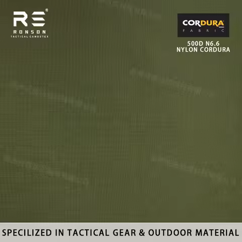 Ronson 500D N6.6 Nylon Cordura Fabric Waterproof Flame-retardant and Durable for Tactical & Outdoor 
