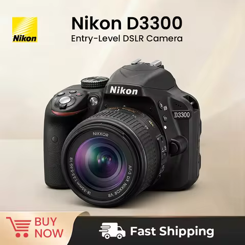 Nikon D3300 DSLR Camera 24.7MP CMOS Digital SLR Body Optional 18-55mm Lens Included
