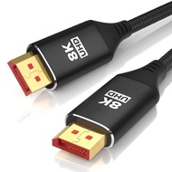 8K DisplayPort Cable, DP Cable 3Ft High Speed 8K@60Hz, 2K@240Hz, 4K@144Hz, 32.4Gbps, Display Port to