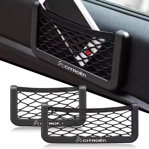 1Pcs Car Organizer Mesh Storage Bag Net Pocket Phone Holder Goods For Citroen DS3 DS4 DS5 C1 C2 C3 C