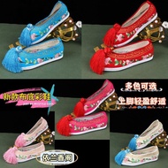 Opera Cloth Sole Colorful Shoes Huadan Flat Embroidered Shoes Ancient Costume Hanfu Peking Opera Vie
