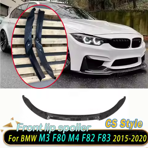 CS Style for BMW M3 F80 M4 F82 F83 2015 2016 2017 2018 2019 2020 Front Bumper Lip Spoiler Splitter D