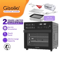 Giselle Digital 12-in-1 Air Fryer Oven 26L Toast/Bake/Broil/Roast/Dehydrate/Rotisserie KEA0343