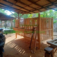 KANDANG KAMBING KAYU JATI UKURAN 300X150 CM