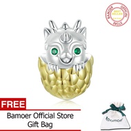 BAMOER 925เงินสเตอร์ลิงเครื่องประดับอีสเตอร์ลูกปัดไข่มังกรที่น่ารักสำหรับผู้หญิงสร้อยข้อมือสร้อยคอสร