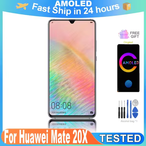 Original 7.2'' FHD 1080 x 2244 For Huawei Mate 20X OLED Display Touch Screen Digitizer Assembly MATE