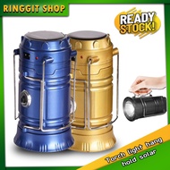 Ringgit Shop Camp Light Torch Light Hang Hold Solar Charge USB Charge Tent Light Outdoor Lampu Khema