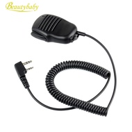 ☀hot☀2 Pin Mini PTT Speaker MIC Walkie Talkie Accessories For Baofeng UV5R 888S Two Way Radio C9021A