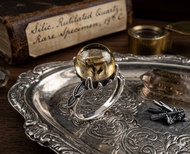 天然黃水海膽花水晶 S925 銀飾