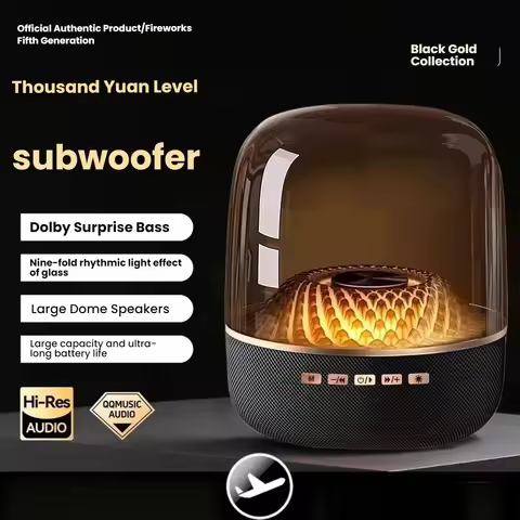 2025 LP90 Crystal Pro Bluetooth Speaker - Harman-like Bass 4th Gen w/ TF Card Slot & FM Radio