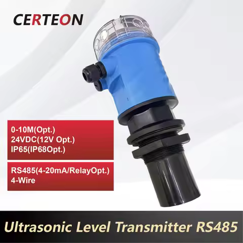 Ultrasonic Water Level Sensor RS485 Liquid Level Meter 0-10m Tank Wastewater Level Gauge Digital Dis