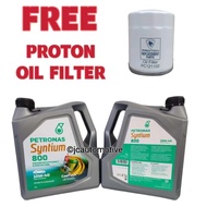 New Packing Petronas 10W-40 Syntium 800 Semi Synthetic 10W40 Engine Oil 4L + Proton Oil Filter