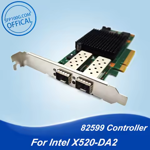 For Intel X520-DA2 E10G42BTDA 10G PCI Express x8 Intel 82599ES Chip SFP Dual Port Ethernet Network A
