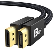 IVANKY 8K DisplayPort Cable 1.4, VESA Certified DP Cable 6.6ft (8K@60Hz, 4K@144Hz, 2K@240Hz)HBR3 Sup