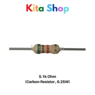 Resistor 5.1k Ohm (Carbon - 0.25W)