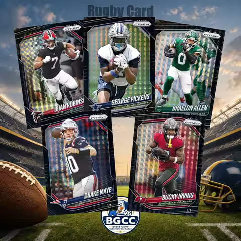 DIY Homemade Panini NFL Rugby Collection Card Bijan Robinson George Pickens Braelon Allen Drake Maye