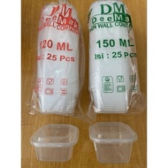 THINWALL DM 150 ML SQUARE MINI - (150ML SQ Mini) - CONTENTS 25 Sets