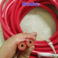 Speargun Rubber for Fishing 3mm*12mm spearfishing band tubes Latex black Red Color