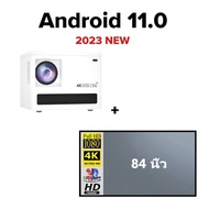 โปรเจคเตอร์ รุ่นใหม่ล่าสุด X81 Android 12.0 เชื่อมต่อกับ wifi  projector เชื่อมต่อโทรศัพท์ 4K พร้อมแอพ netlfix Disney+