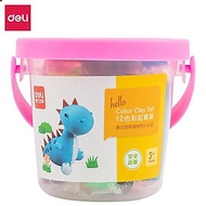 Đất nặn nhiều màu Deli Chất liệu an toàn có khuôn kèm 12 màu 01 hộp nhựa có quai xách đồ chơi sáng t