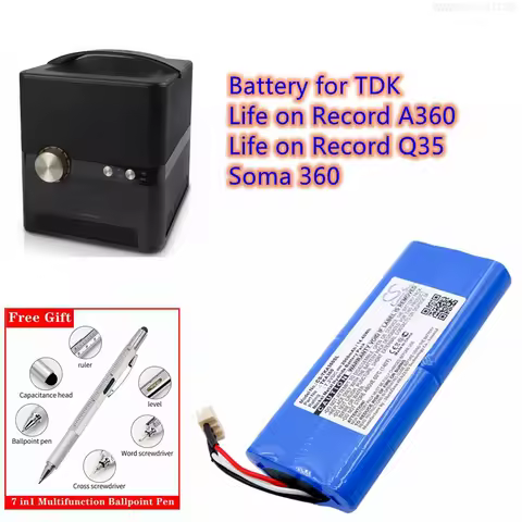 Speaker Battery 7.2V/2000mAh for TDK Life on Record A360, Life on Record Q35, Soma 360